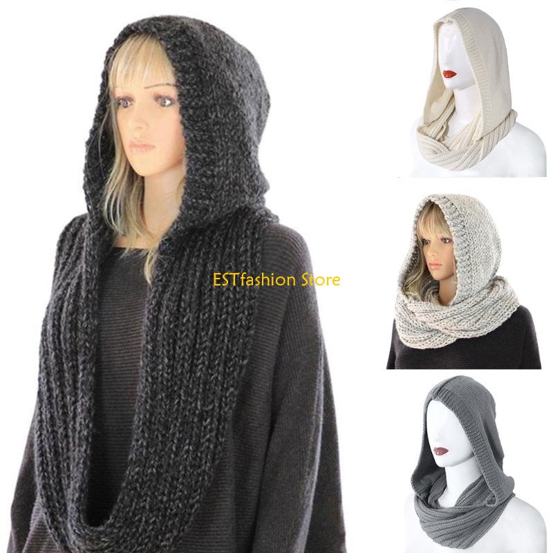 Infinity Scarf Knit - Y5GC Nữ Mùa Đông Đan Mũ