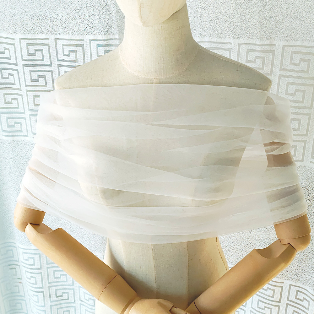 Stole Wedding Shawl - Phụ Nữ Xếp Ly Voan Sheer