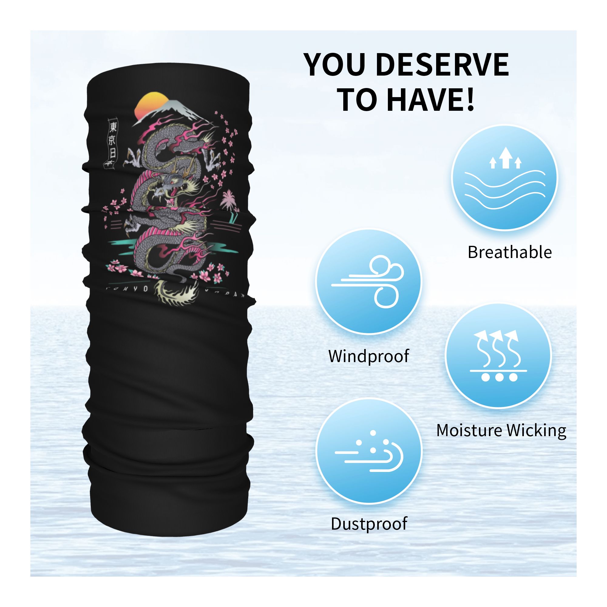 Custom Tokyo Japan Dragon Wint - đánh giá và giá Neck Warmer Tube