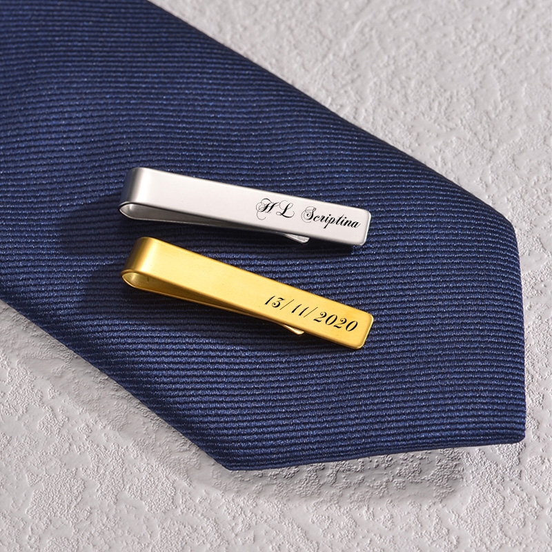 Stainless Steel Engraved Name  - đánh giá và giá Tie Bar Set Gift