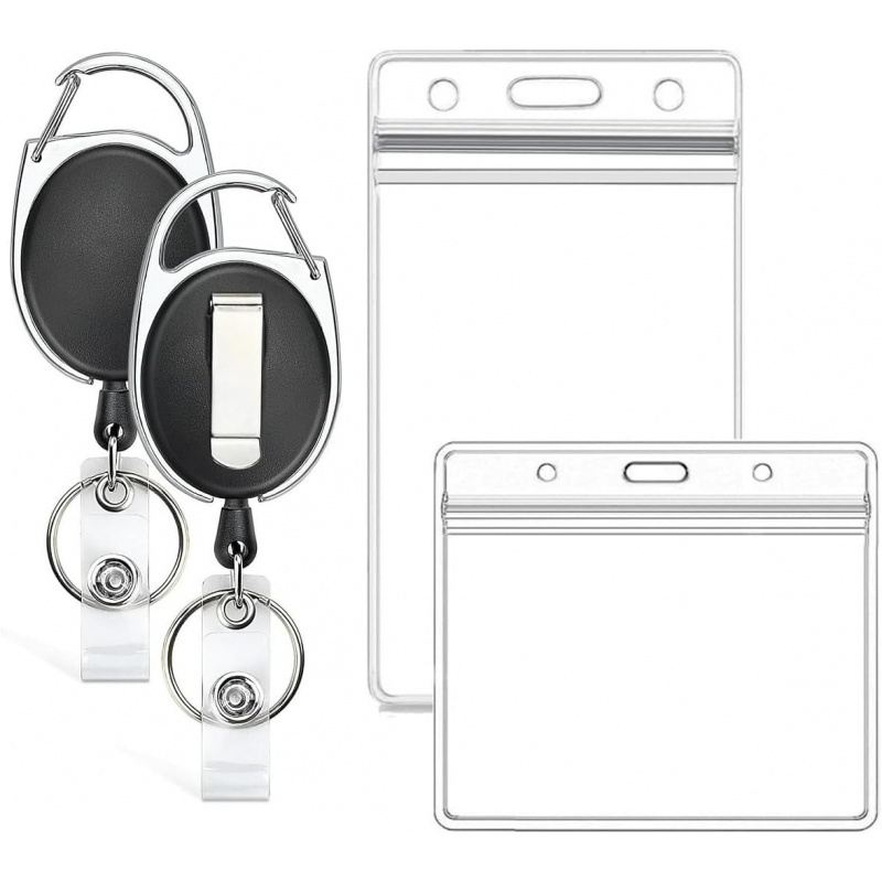 2 Pack ID Badge Holder with Br - đánh giá và giá Lanyard Badge Holder
