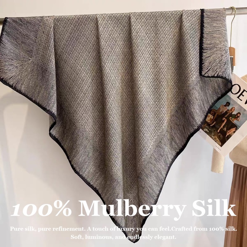 Oversized 110x110cm Real Silk  - đánh giá và giá Pashmina Wrap Large