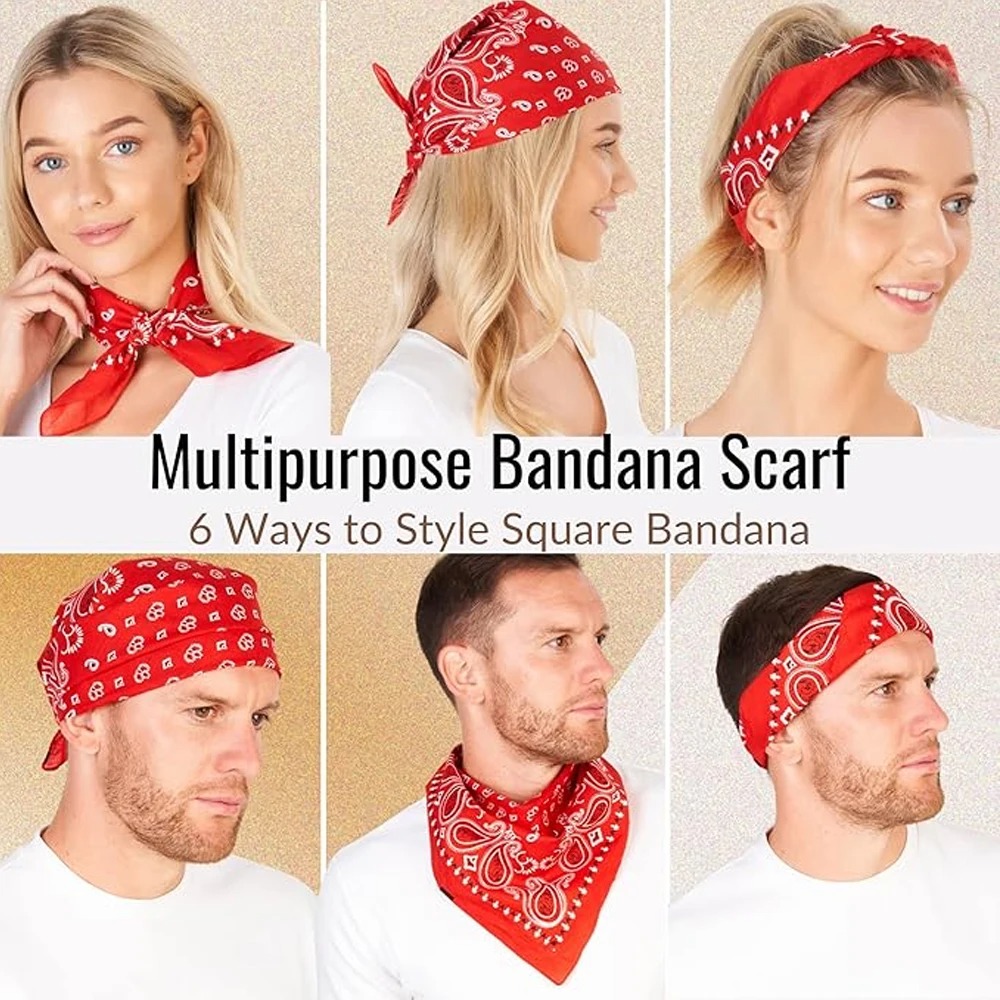 Unisex Men Women Bandana Hairb - đánh giá và giá Handkerchief Cotton Men