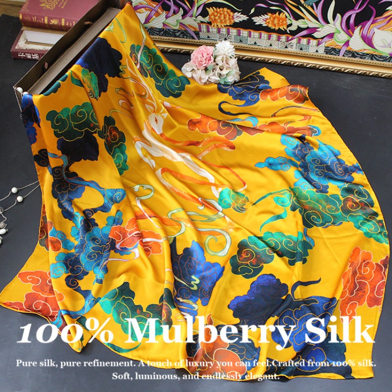 New Luxury 110x110cm Real Silk - đánh giá và giá Pashmina Wrap Large