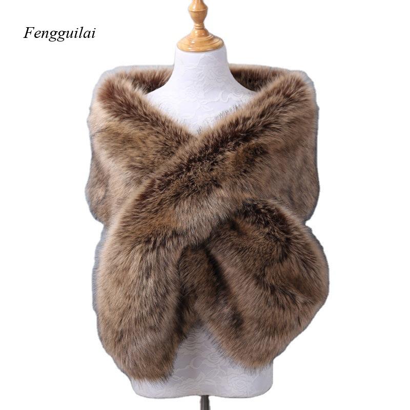 Women's White Faux Fur Shawl B - đánh giá và giá Stole Wedding Shawl