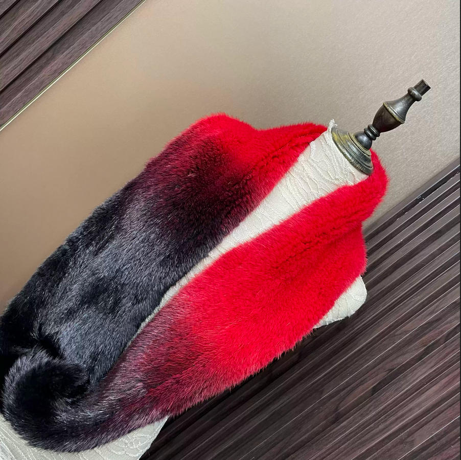 Ombre Color Genuine Mink Fur S - đánh giá và giá Infinity Scarf Knit