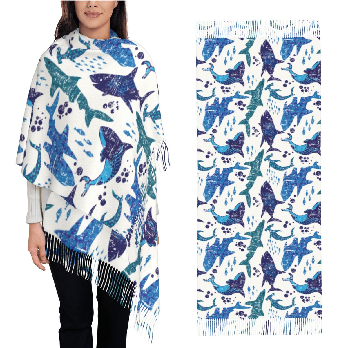 Shark Underwater World Ocean S - đánh giá và giá Pashmina Wrap Large