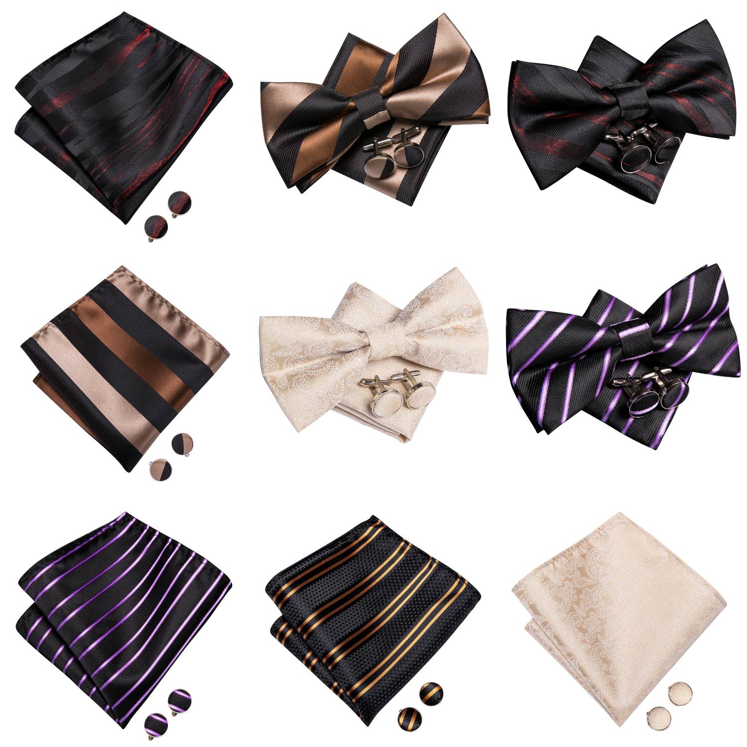 Mens Bow Tie Hanky Cufflinks P - đánh giá và giá Bow Tie Pre Tied