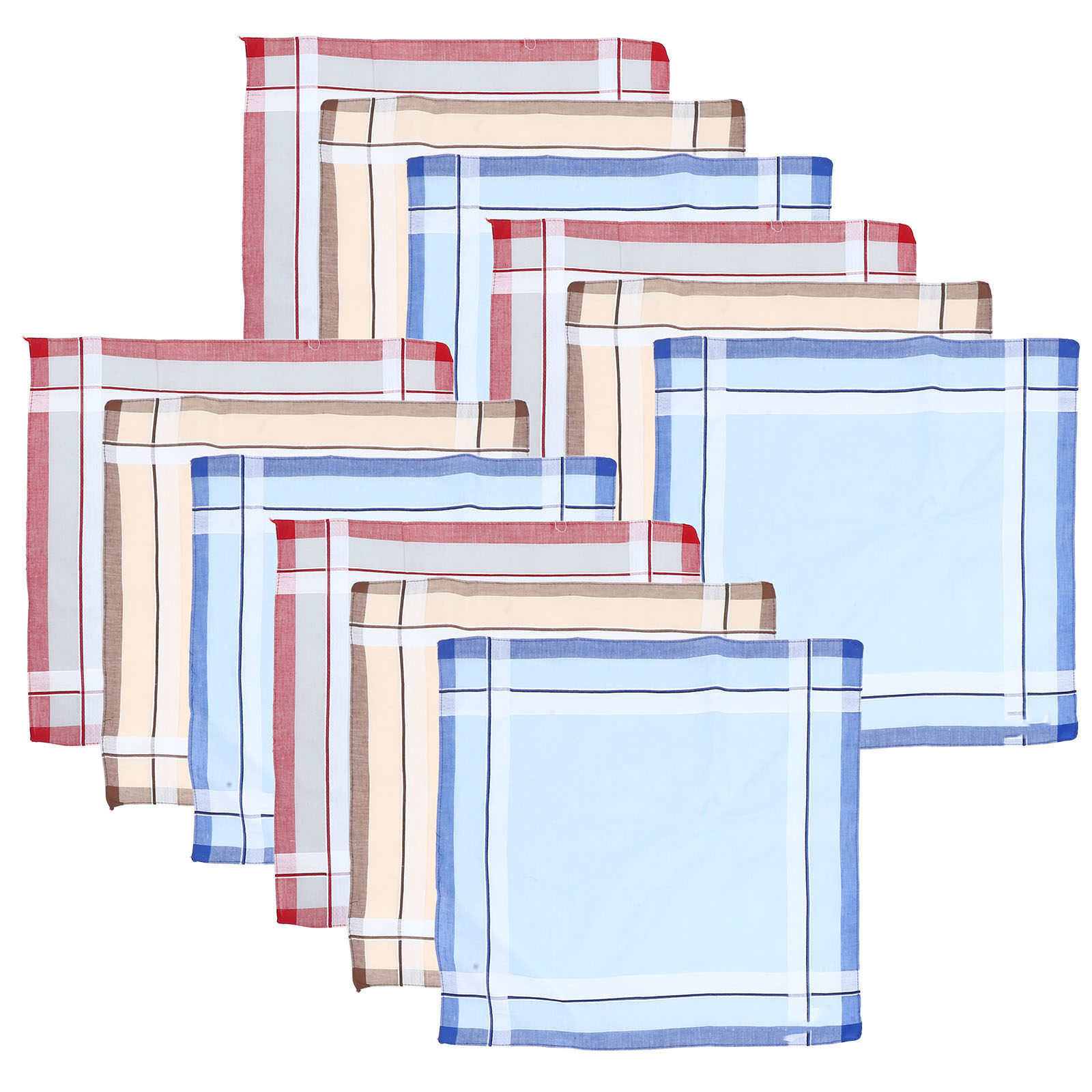 12Pcs Men Handkerchief Cotton  - đánh giá và giá Handkerchief Cotton Men