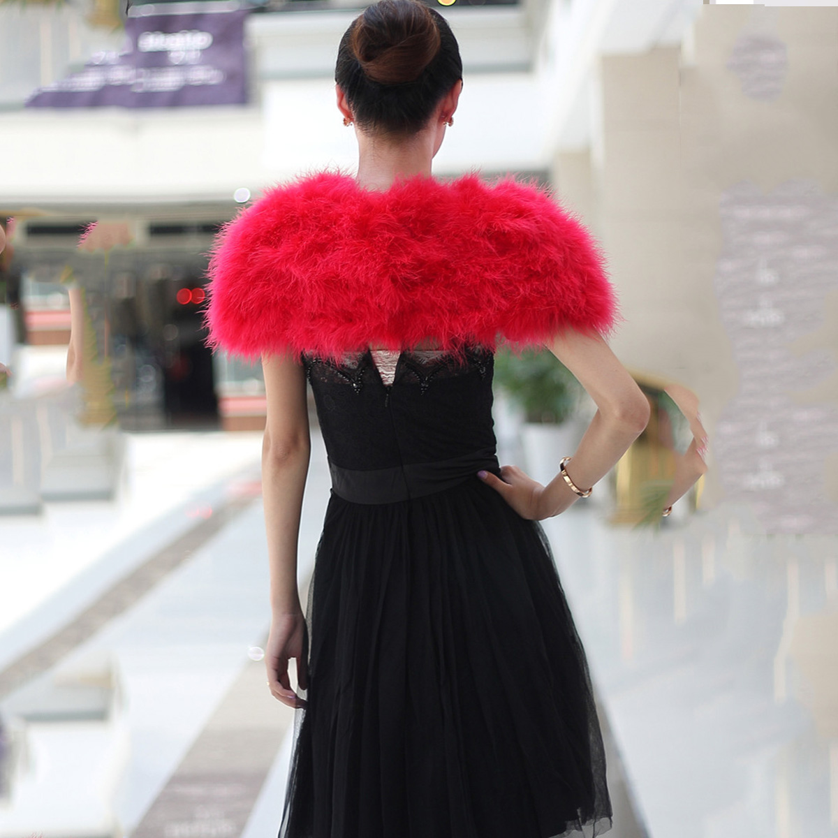 Women Ostrich Feather Boa Shaw - đánh giá và giá Stole Wedding Shawl