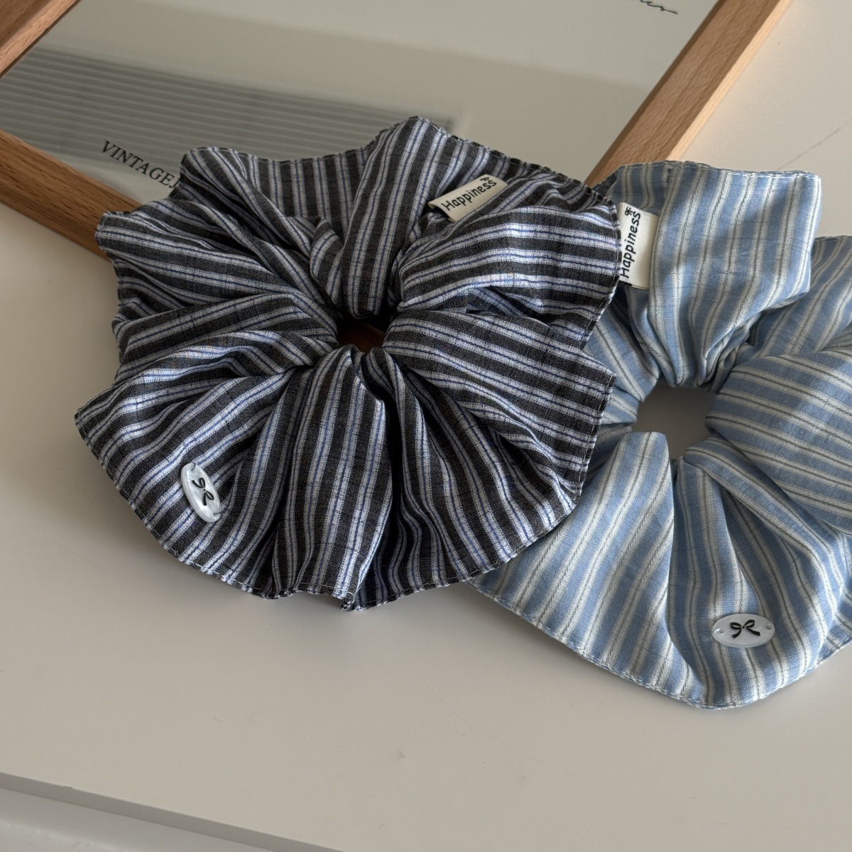Blue Solid Color Silk Hair Ban - đánh giá và giá Silk Tie Striped