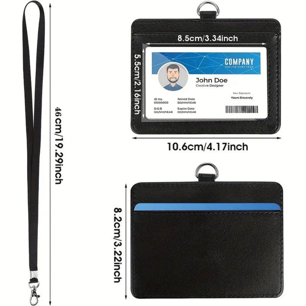1 pc Horizontal ID badge holde - đánh giá và giá Lanyard Badge Holder