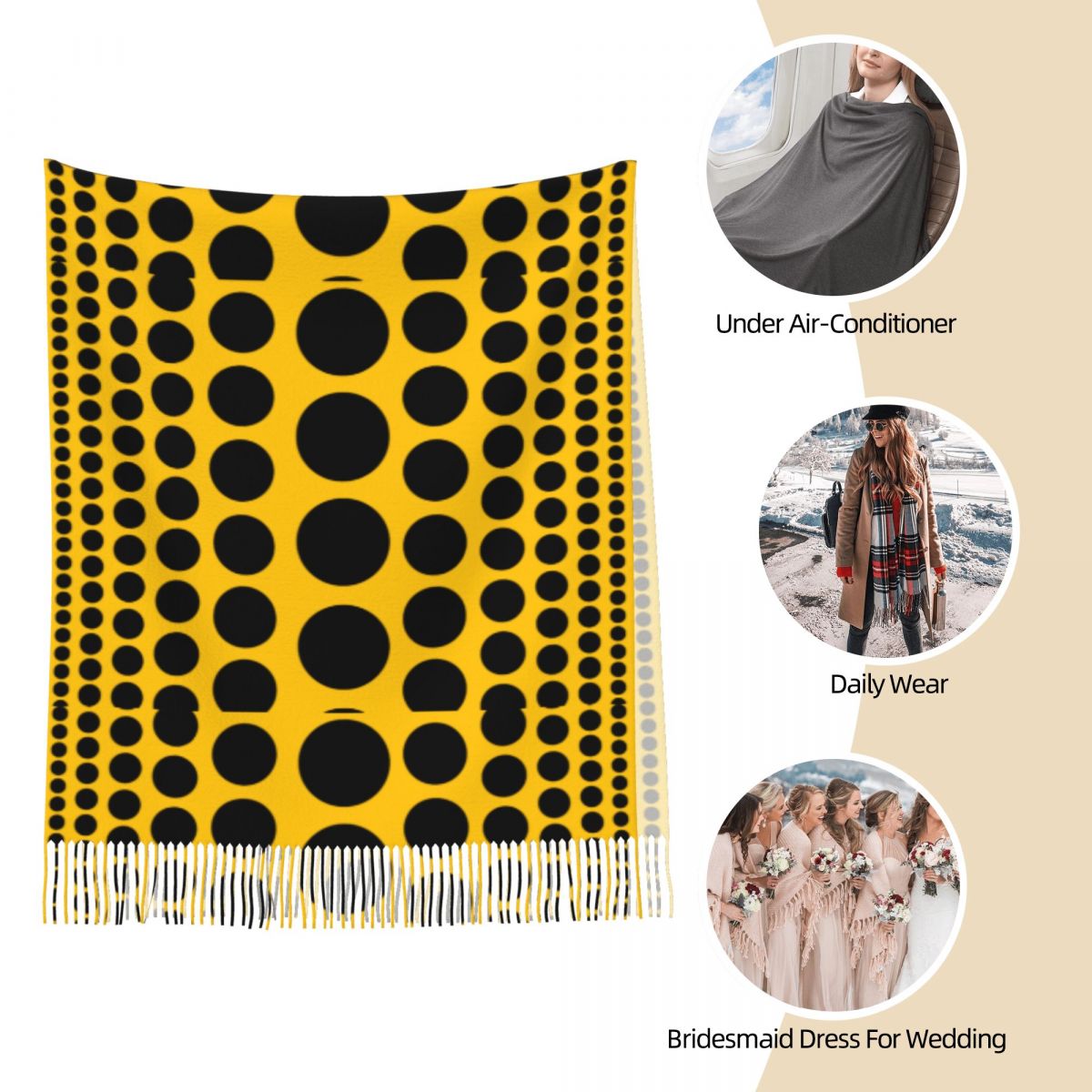 Infinity Polka Dots Scarf for  - đánh giá và giá Infinity Scarf Knit