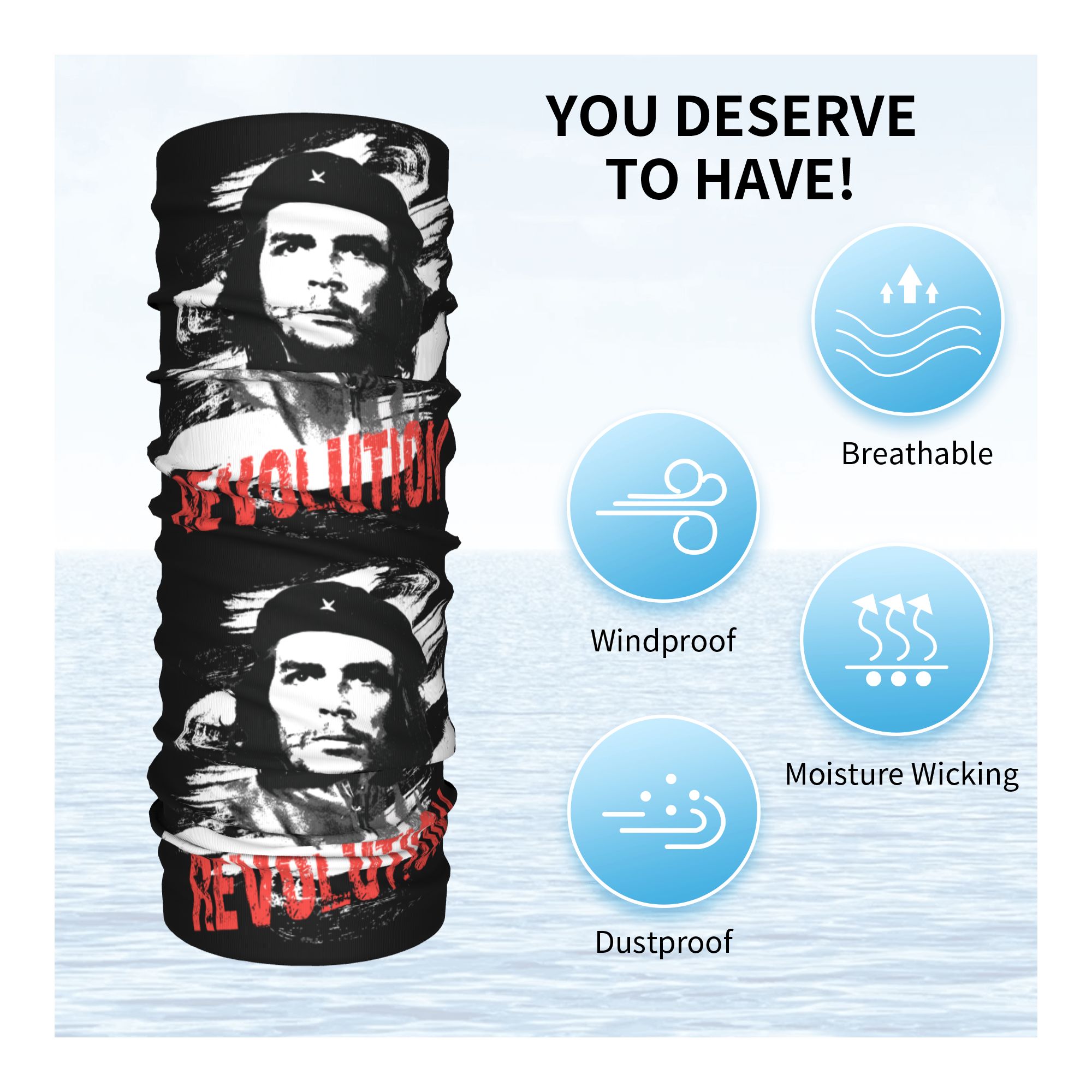 Custom Che Guevara Revolution  - đánh giá và giá Neck Warmer Tube