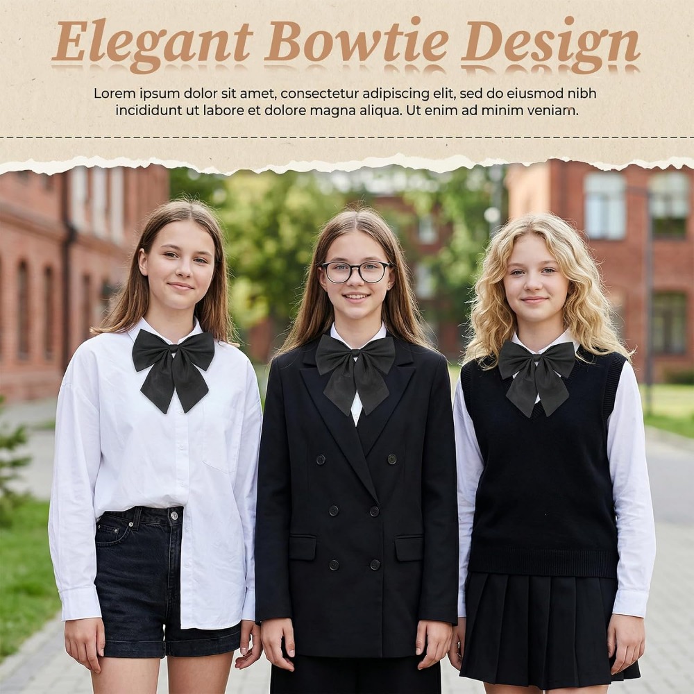 Black Bow Ties for Women, Larg - đánh giá và giá Bow Tie Pre Tied