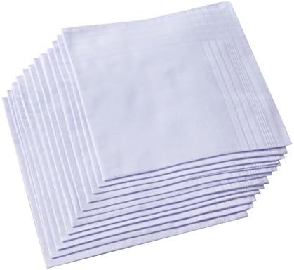 Men's Pure White 100% Cotton H - đánh giá và giá Handkerchief Cotton Men