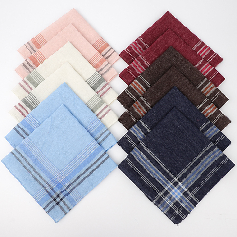 6pcs Men's Mixed Color Plaid S - đánh giá và giá Handkerchief Cotton Men