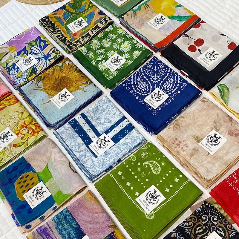 100% Cotton Square Scarf For W - đánh giá và giá Bandana Cotton