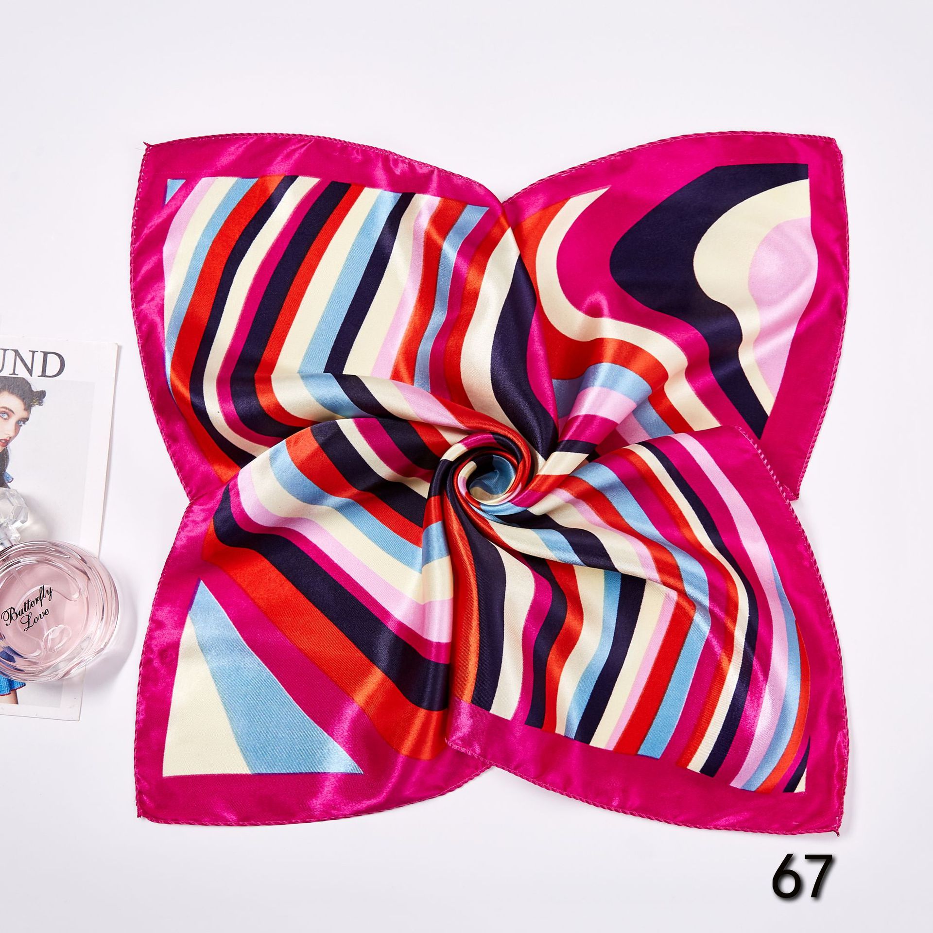 50*50cm Square Silk Scarves Sc - đánh giá và giá Ascot Neck Scarf