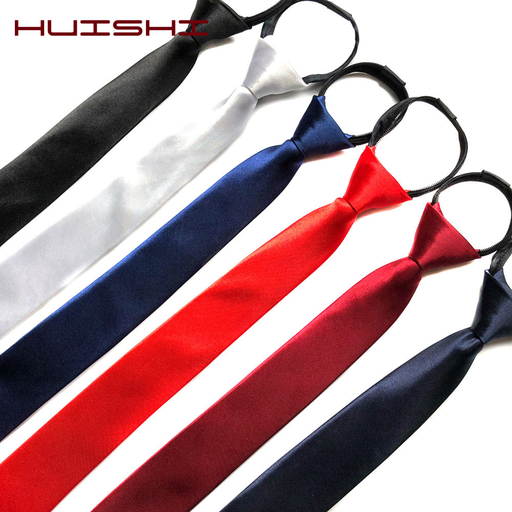 HUISHI Pre-tied Zipper Tie Nec - đánh giá và giá Skinny Tie Men