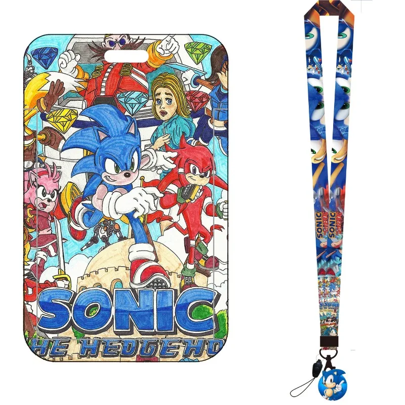 Cartoon Sonic Bus Card Holder  - đánh giá và giá Lanyard Badge Holder