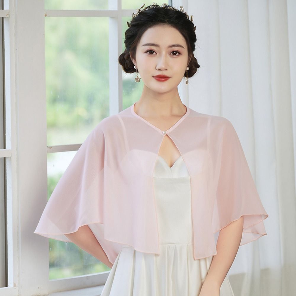 Vintage Sheer Chiffon Capelet  - đánh giá và giá Stole Wedding Shawl