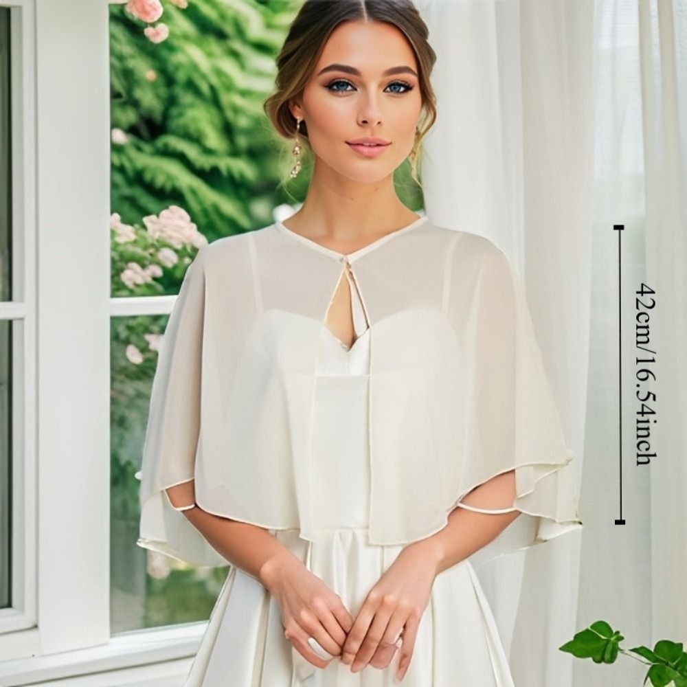 Vintage Sheer Chiffon Capelet  - đánh giá và giá Stole Wedding Shawl