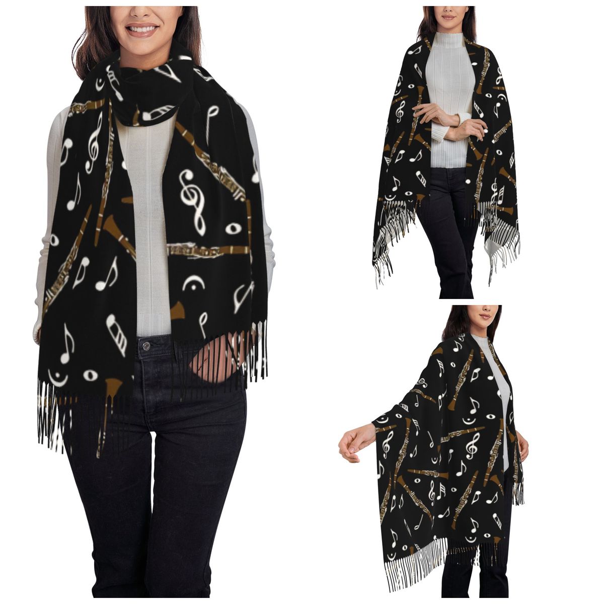 Womens Scarf with Tassel Clari - đánh giá và giá Pashmina Wrap Large