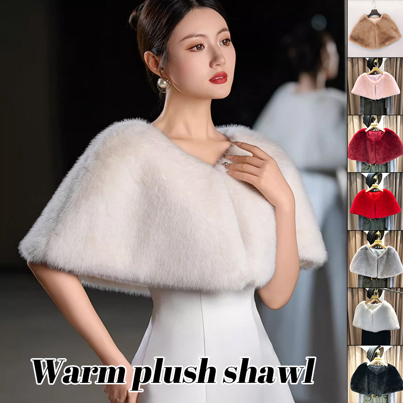Women Winter Faux Fur Shawl El - đánh giá và giá Stole Wedding Shawl