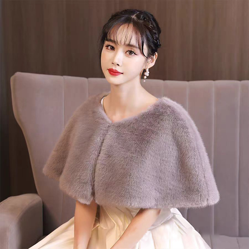 Women Winter Faux Fur Shawl El - đánh giá và giá Stole Wedding Shawl