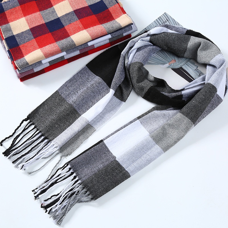 Mùa Đông Nam Khăn Kẻ Sọc Sọc K - đánh giá và giá Muffler Men Wool