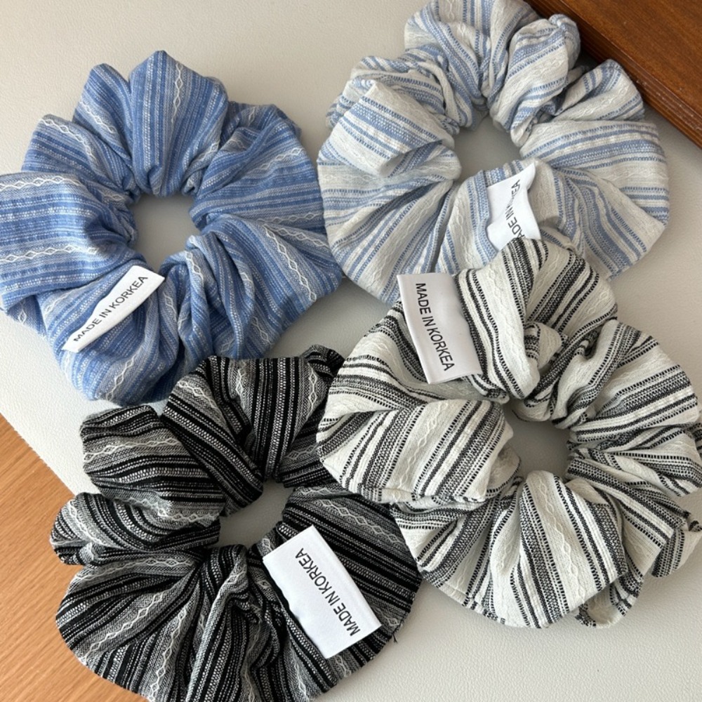 2025 Korea Fashion Stripe Hair - đánh giá và giá Silk Tie Striped
