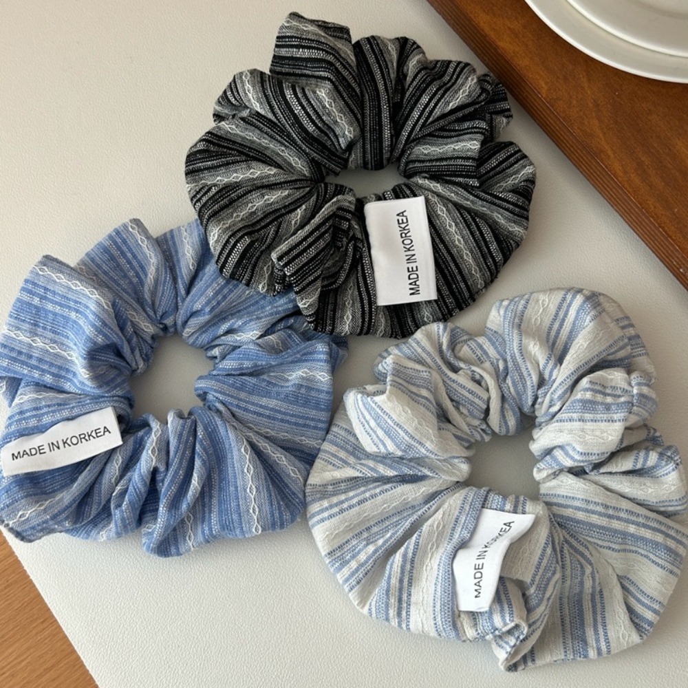 2025 Korea Fashion Stripe Hair - đánh giá và giá Silk Tie Striped
