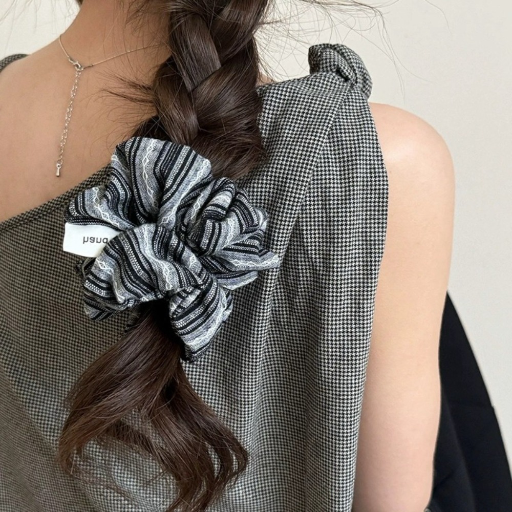 2025 Korea Fashion Stripe Hair - đánh giá và giá Silk Tie Striped