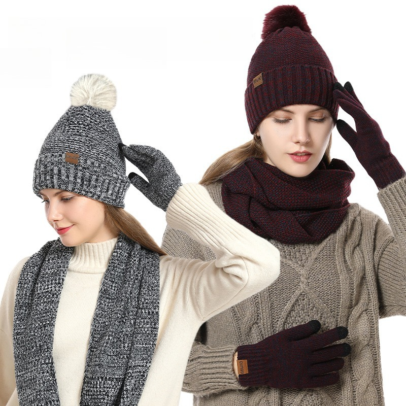 Women Winter 3Pcs Fleece Lined - đánh giá và giá Infinity Scarf Knit