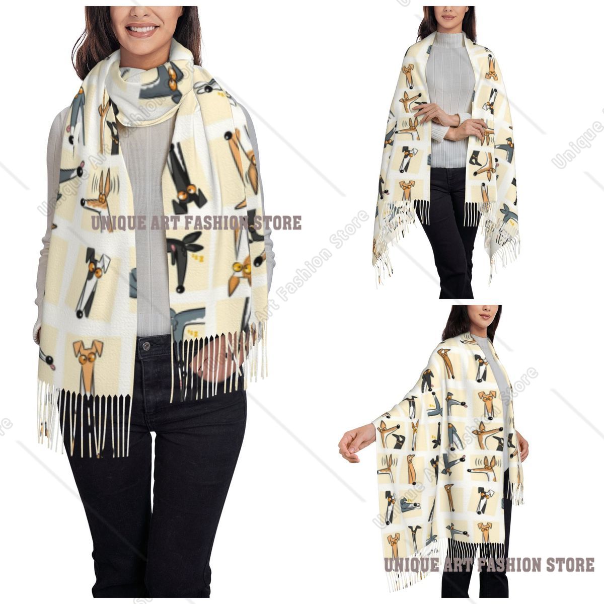 Women's Tassel Scarf Heads Up  - đánh giá và giá Pashmina Wrap Large