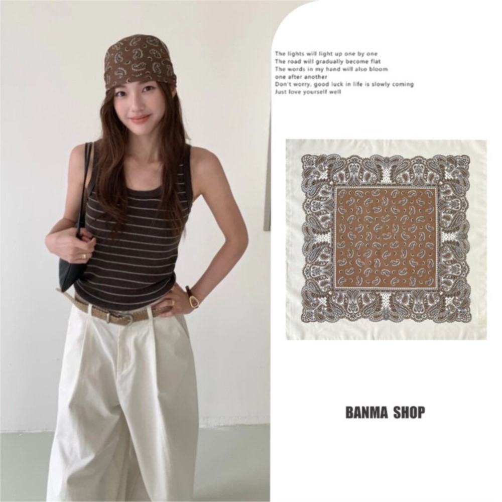 70cm Retro Paisley Square Scar - đánh giá và giá Bandana Cotton