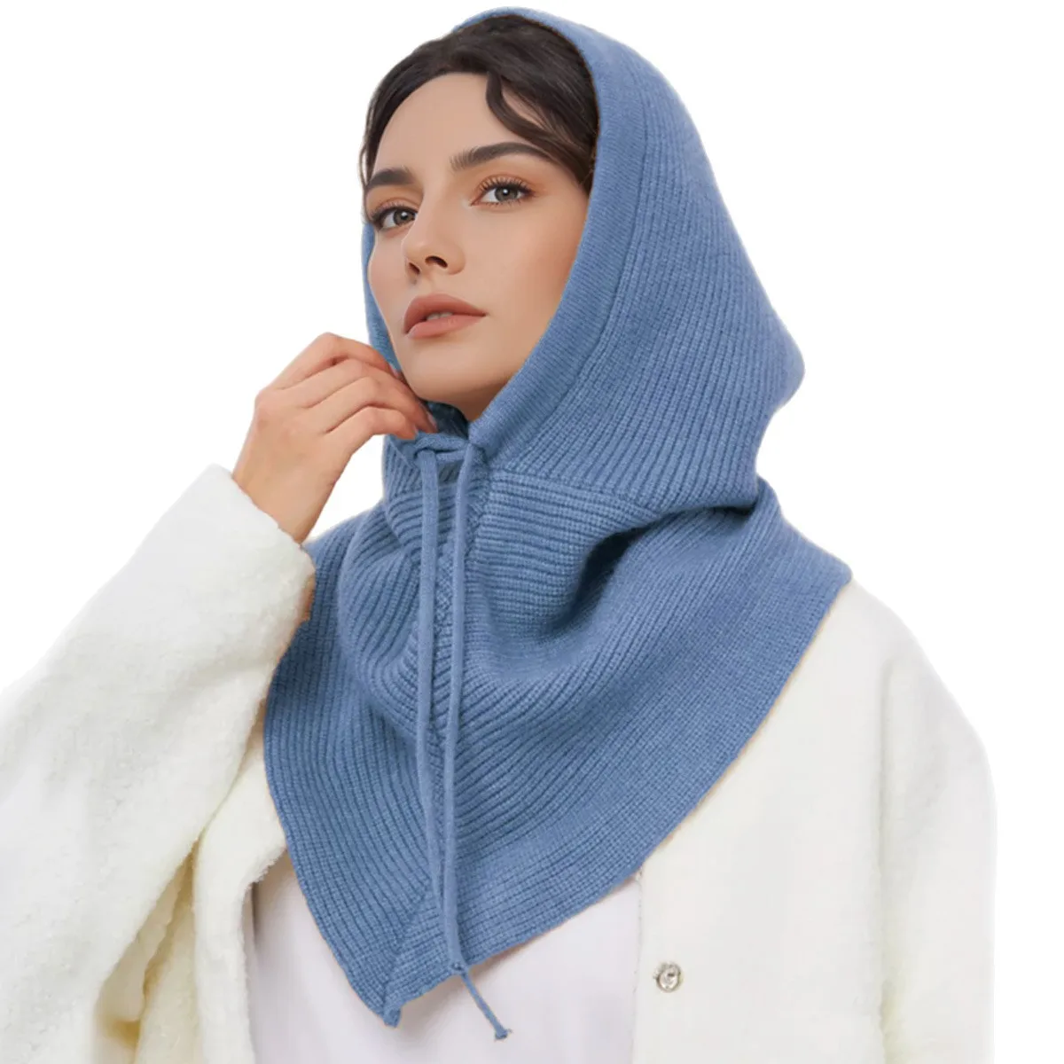 Women's Knitted Beanie Hat wit - đánh giá và giá Infinity Scarf Knit
