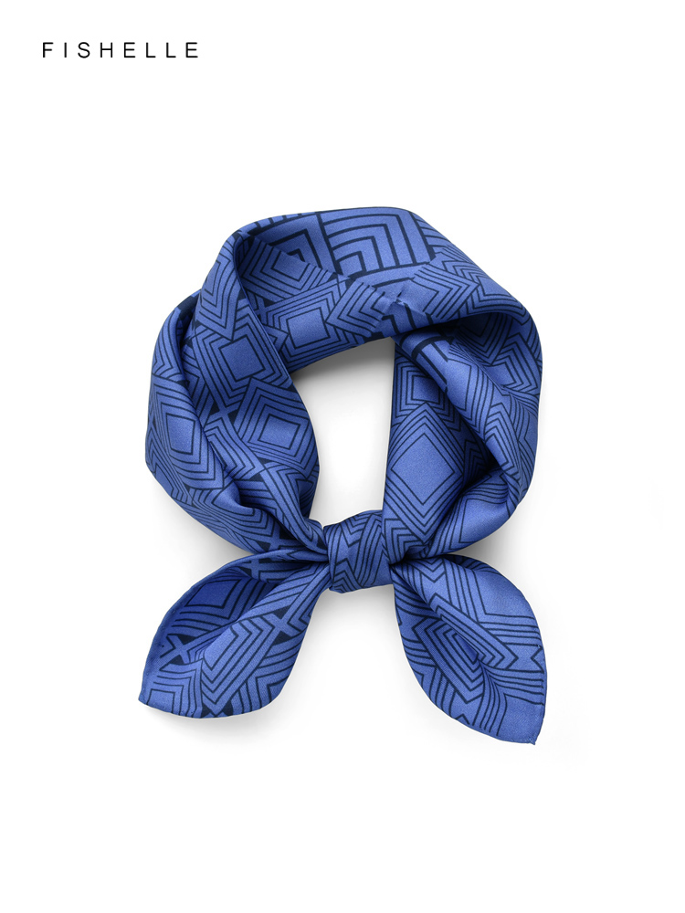 Geometric printed real silk tw - đánh giá và giá Face Scarf Mask