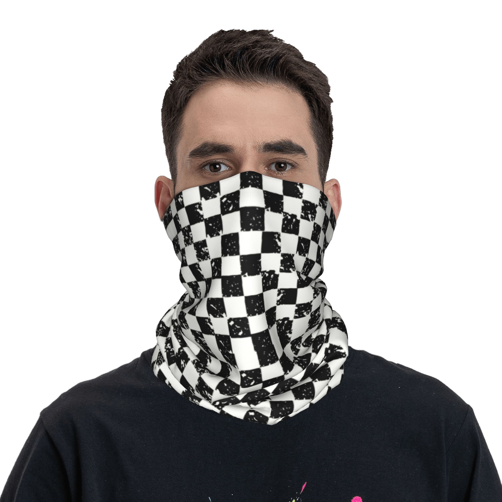 Custom Retro Checkered Flag Wi - đánh giá và giá Neck Warmer Tube