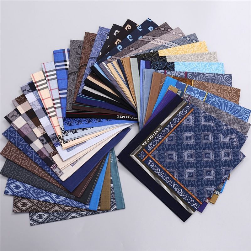 3Pcs Men's Pure Cotton Printed - đánh giá và giá Handkerchief Cotton Men