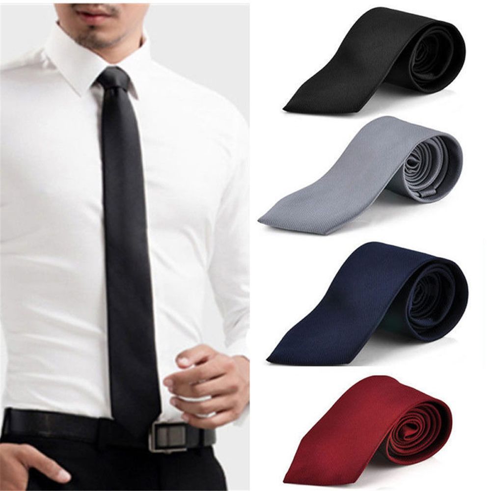 Slim Skinny Solid Neck Necktie - đánh giá và giá Skinny Tie Men