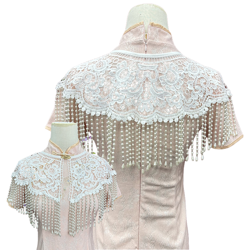 Vintage Pearl Tassel Shawl Anc - đánh giá và giá Stole Wedding Shawl