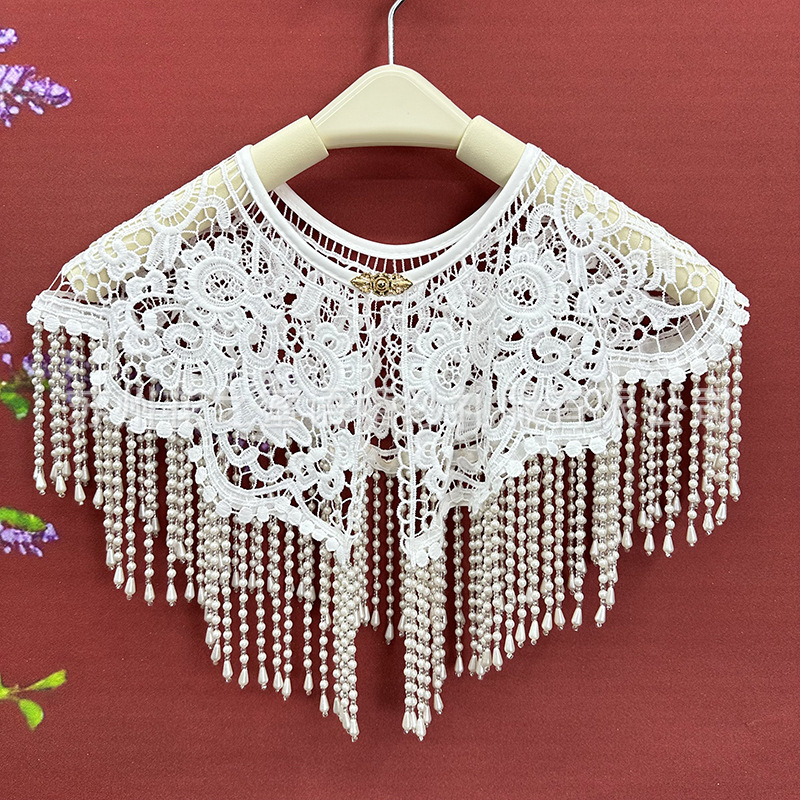 Vintage Pearl Tassel Shawl Anc - đánh giá và giá Stole Wedding Shawl