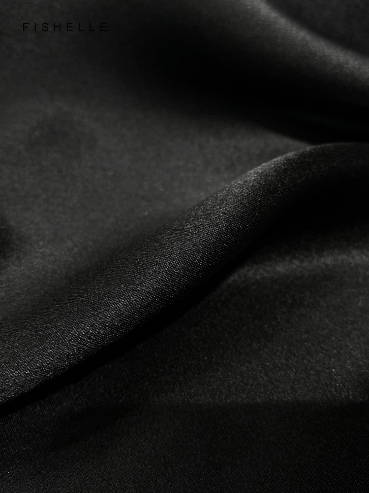 Solid color black pure silk sc - đánh giá và giá Silk Neck Scarf