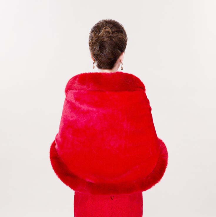 Red Bridal Wraps Winter Faux F - đánh giá và giá Stole Wedding Shawl
