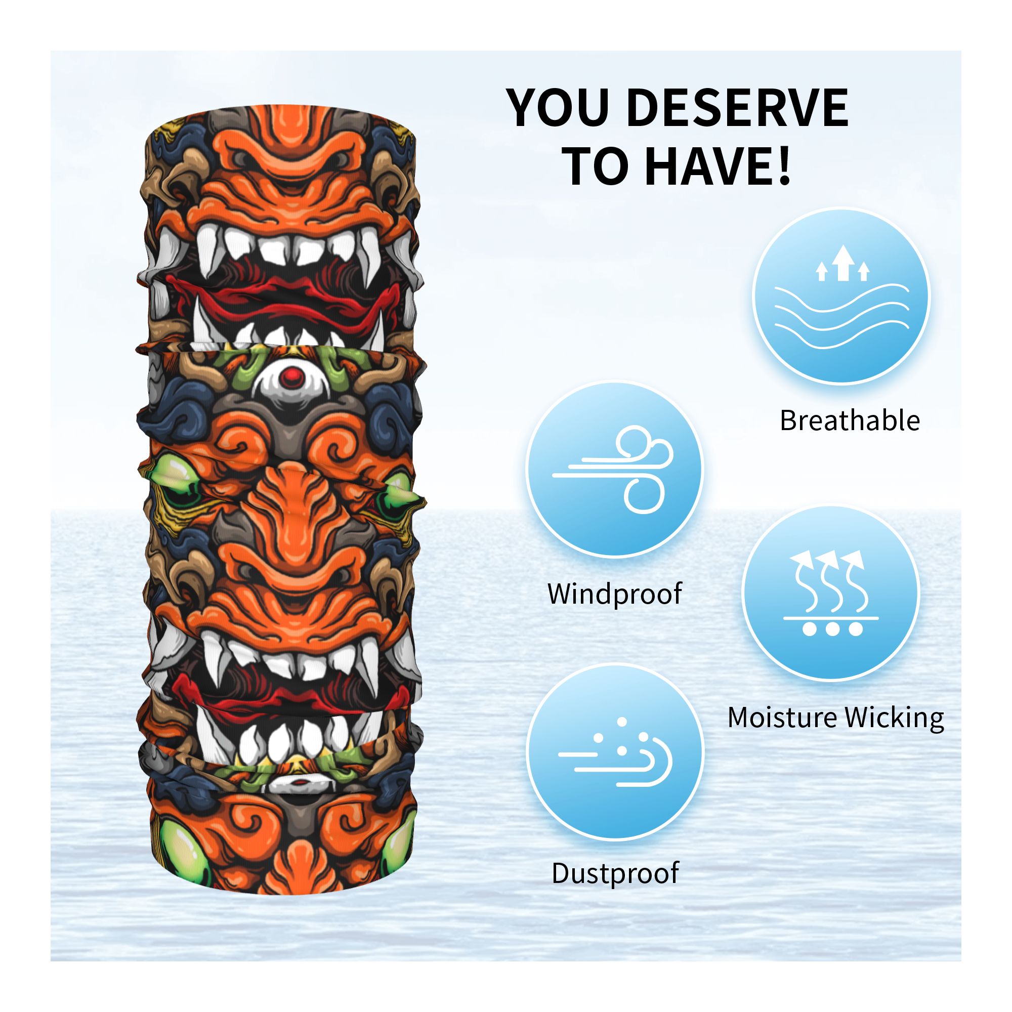 Custom Samurai Demon Oni Winte - đánh giá và giá Neck Warmer Tube
